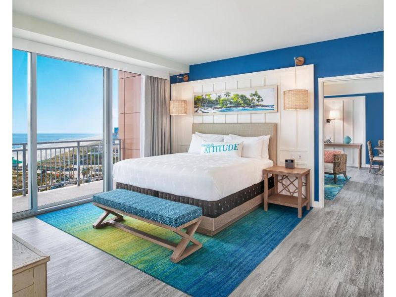 As visitors step foot into the Margaritaville Beach Hotel, an establishment known for providing guests with a slice of the island life in the heart of Pensacola Beach, a strong surf-side aesthetic meets the eye.