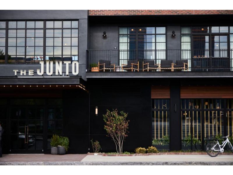 The Junto in Columbus, Ohio, stands out for its unique boutique experience and forward-thinking ideas behind the design and overall purpose of the hotel.