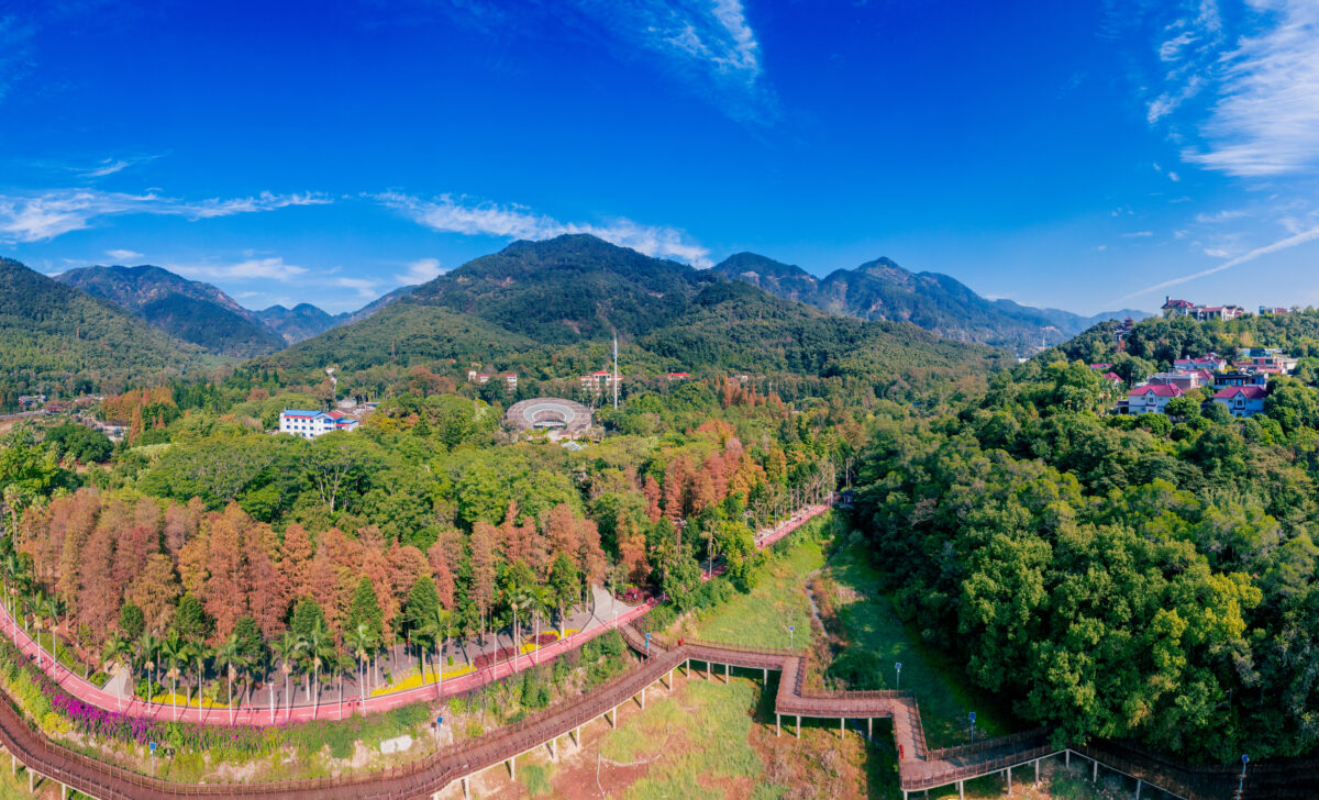 The scenery of fuzhou national forest park, fujian province, China