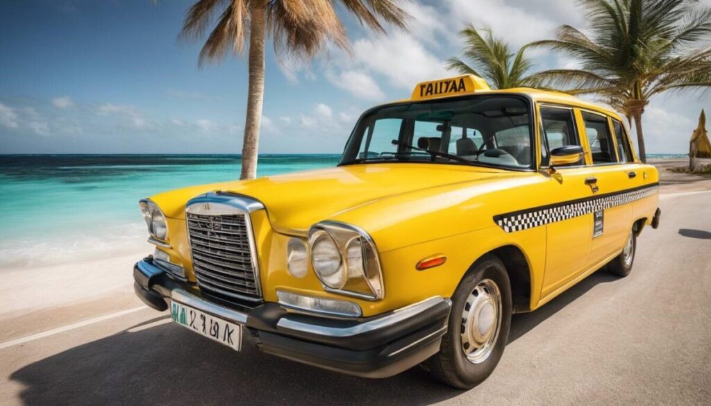 Taxi for public transportation in Aruba