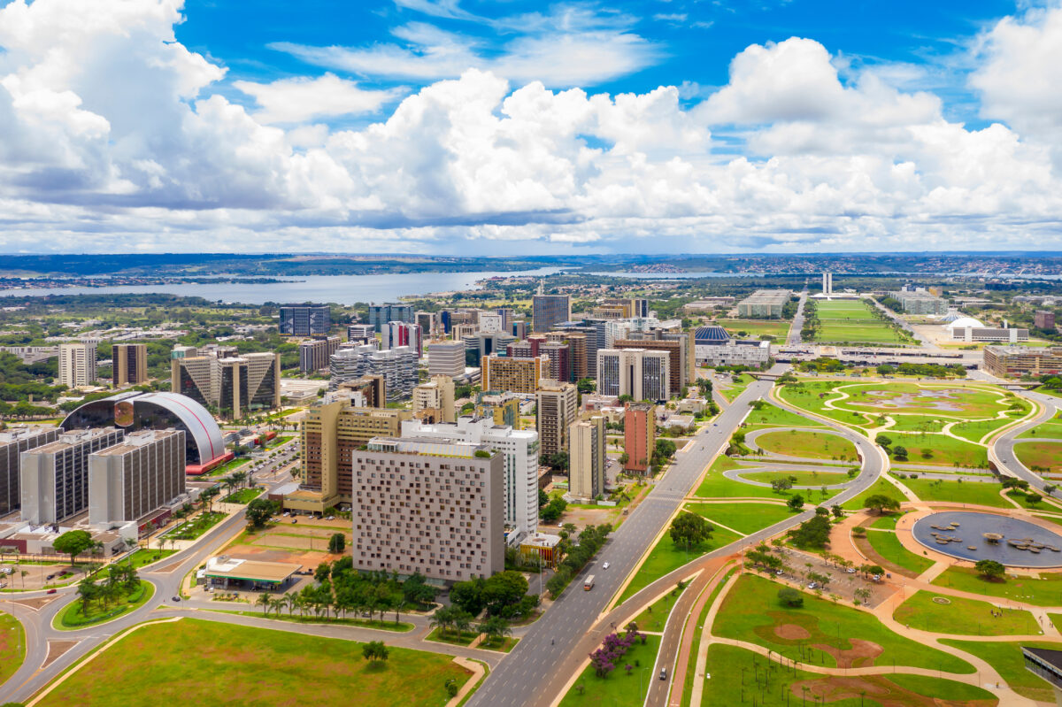 avenue of the monumental axis in the Federal District, Brasilia, Brazil