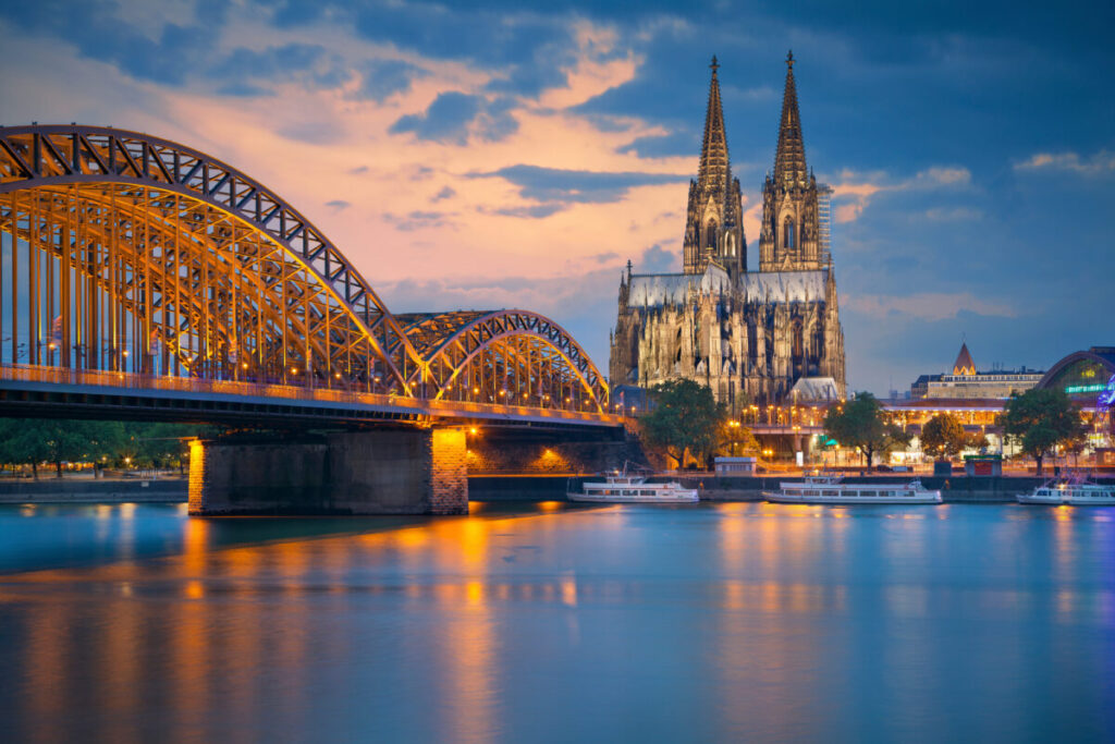 Cologne, Germany night view
