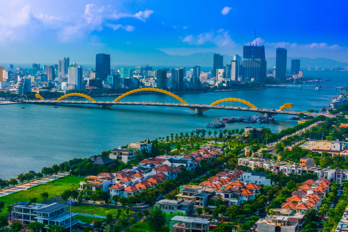 View of Da Nang city in South Central Coast of Vietnam