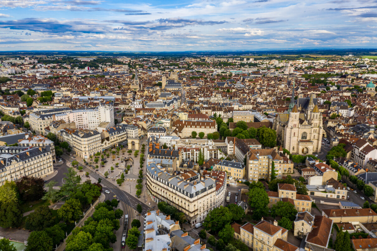 Dijon city in Burgundy, France