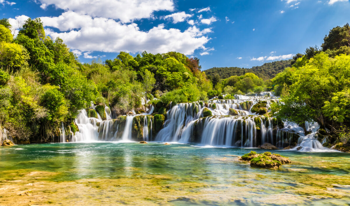 Waterfall In Krka National Park -Dalmatia, Croatia one of the places to visit in croatia.
