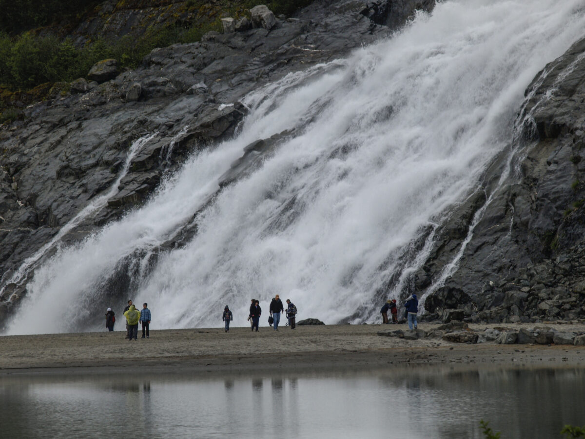 Nugget Falls, Juneau, Alaska Hikers