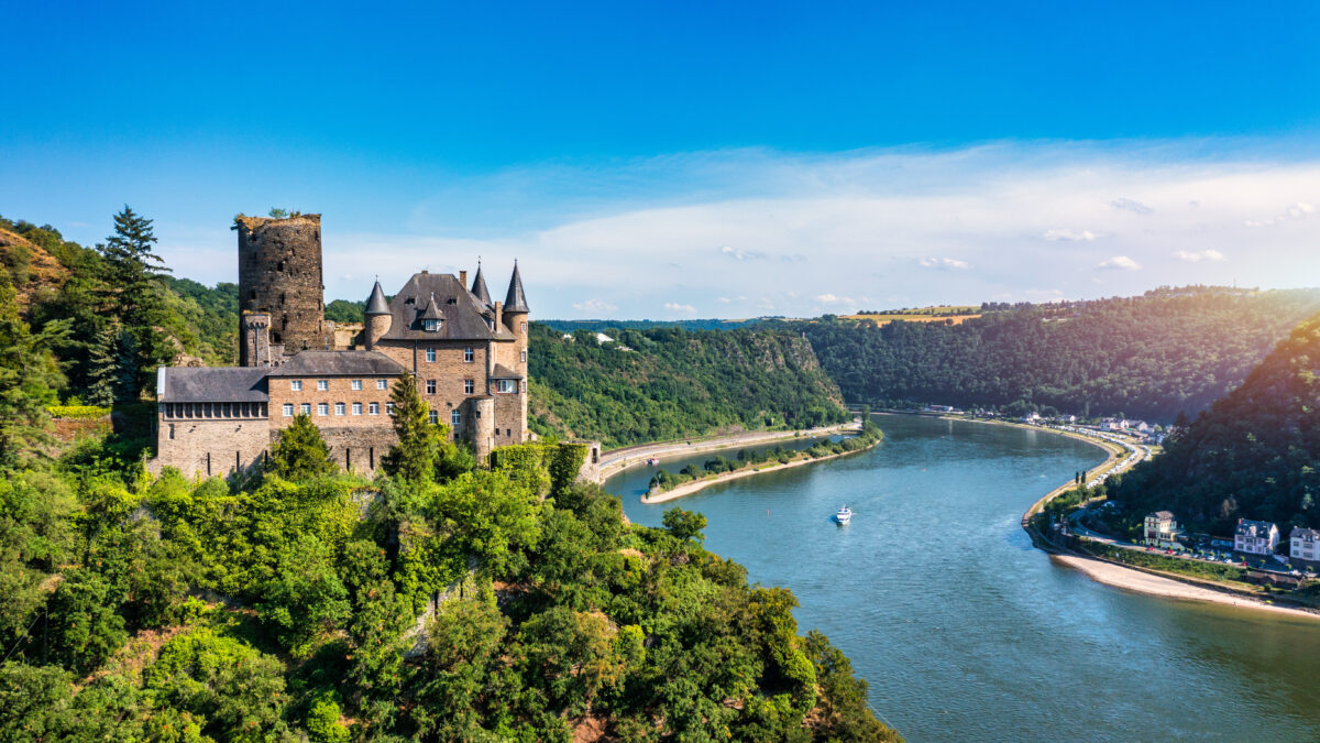 Katz castle and romantic Rhine