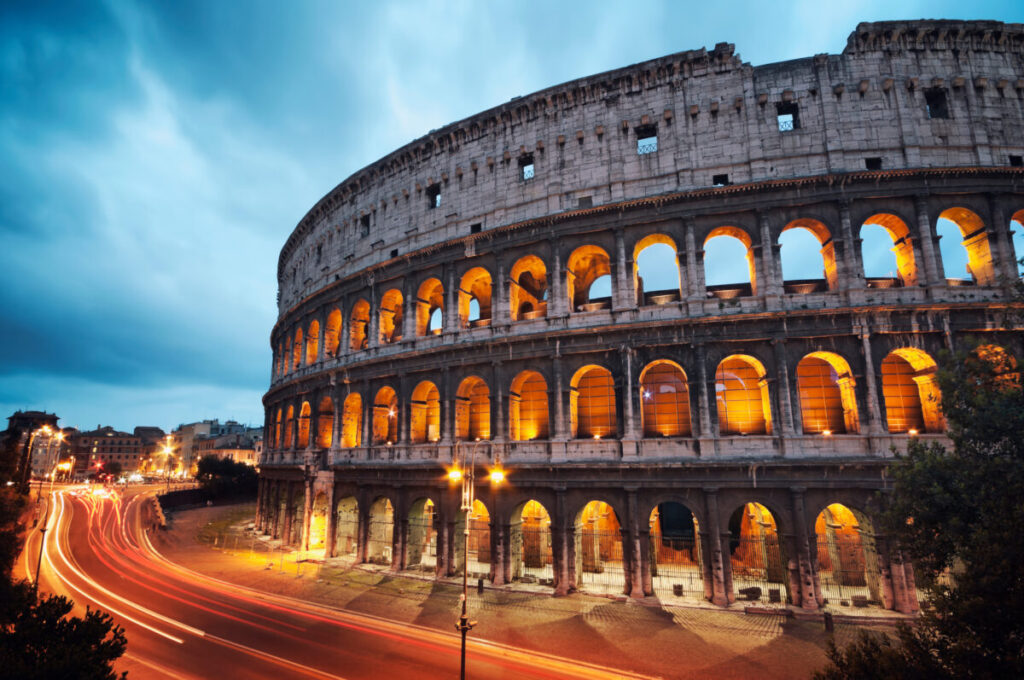 Rome's Colosseum at night