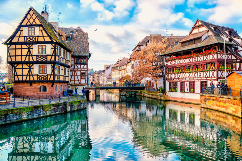 Canal and Architecture in Strasbourg, France