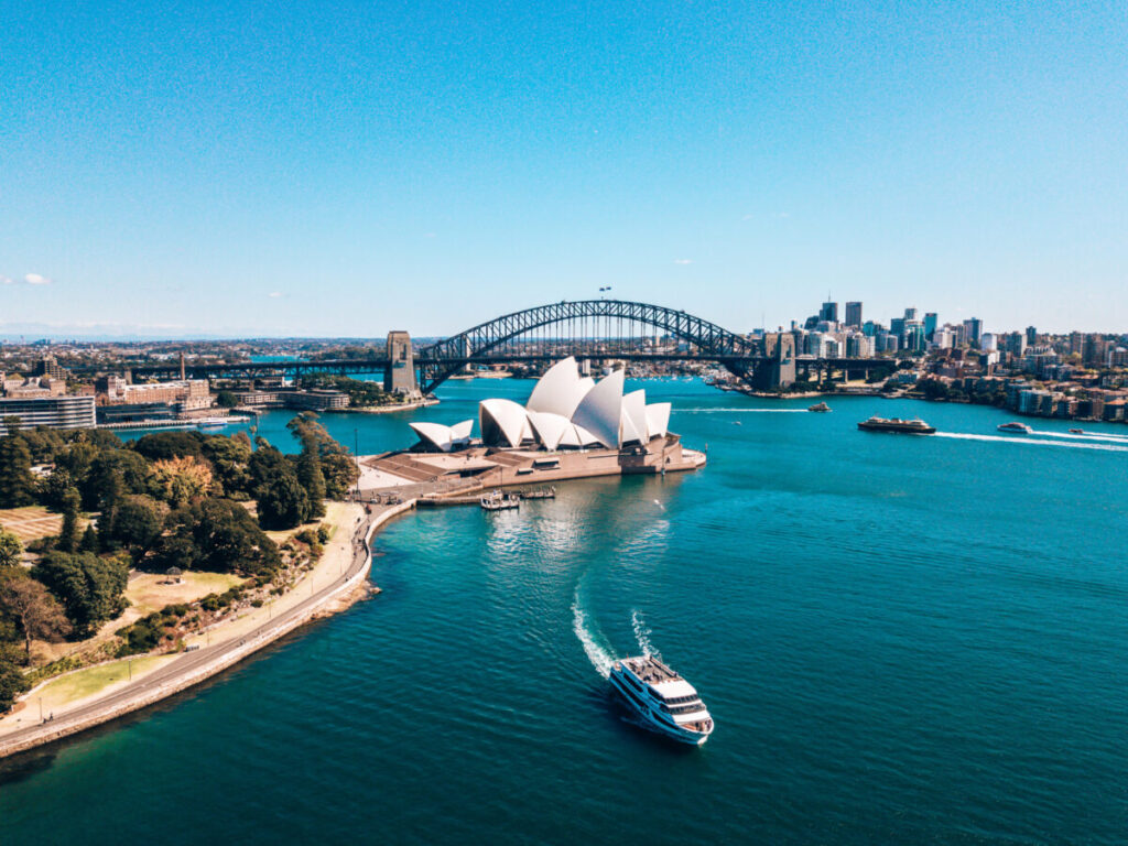 Landscape aerial view of Sydney