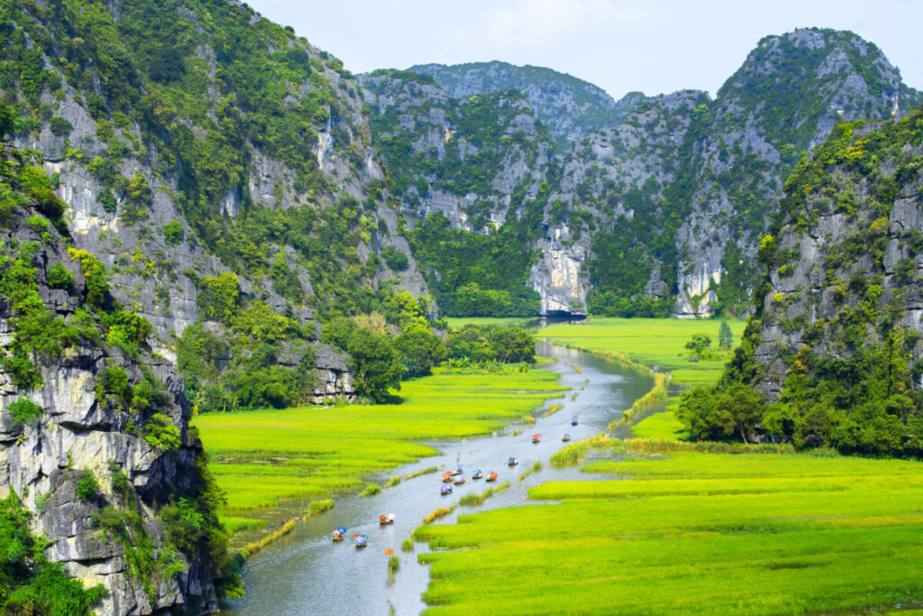 Tam Coc tourist attraction in Vietnam
