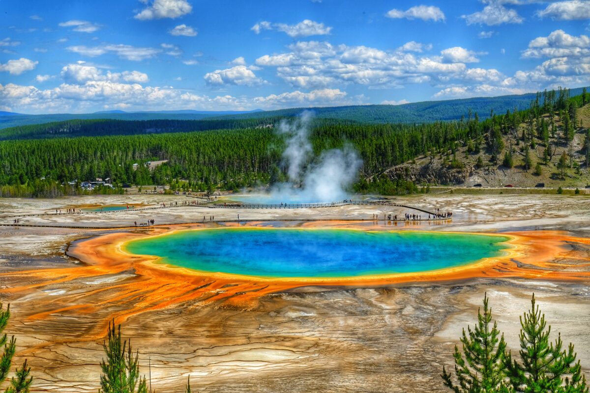 The Grand Prismatic Spring, Yellowstone National Park (the largest hot spring in the United States