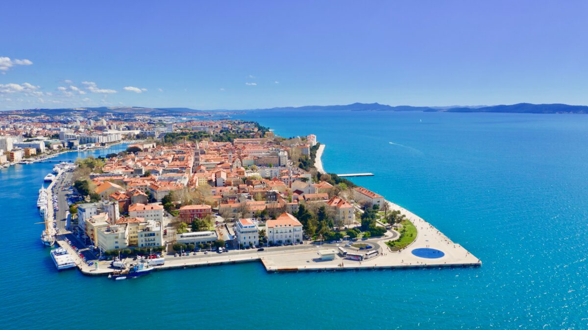 Zadar, Croatia, drone view