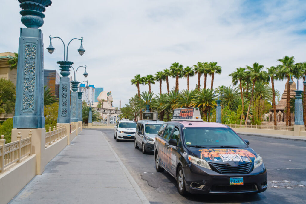 Uncover the convenience of Uber in Las Vegas with this comprehensive guide - the image captures the city's glitzy skyline, highlighting the modernity of ride-sharing options.