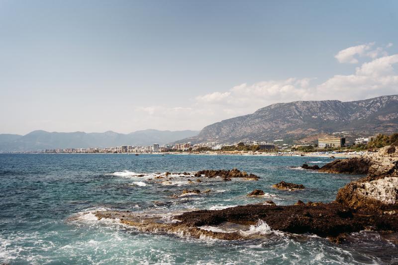 Coastal views of Kyrenia in Cyprus