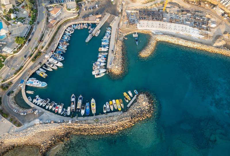 Drone shot Kyrenia harbour
