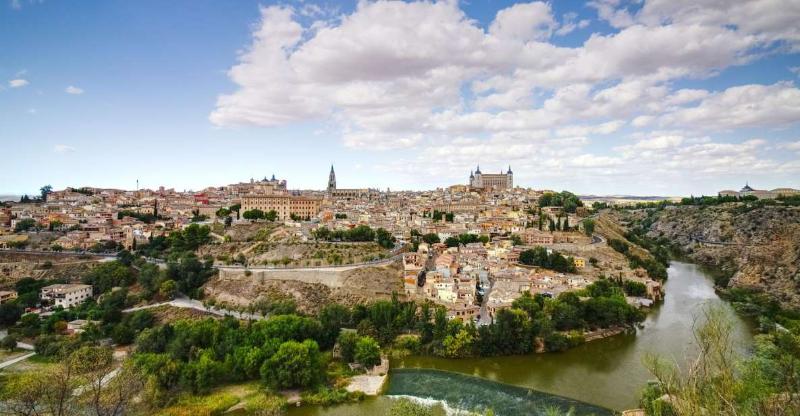 Walled city in Toledo