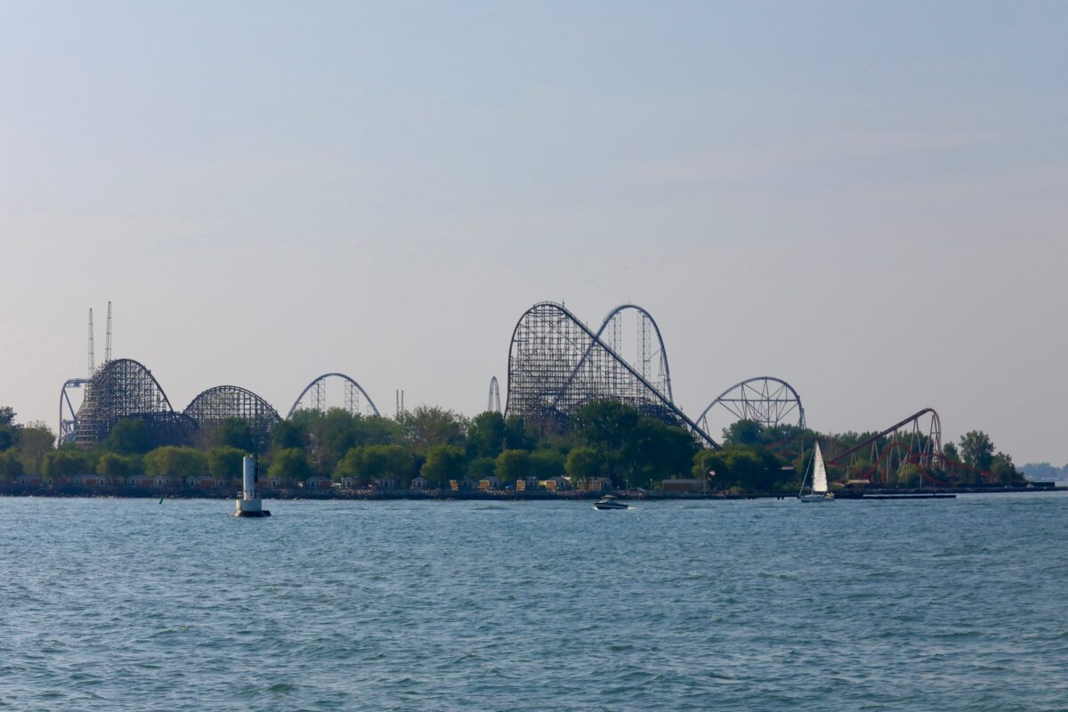 Cedar Point in a popular destination for tourists. Sandusky, Ohio, USA 