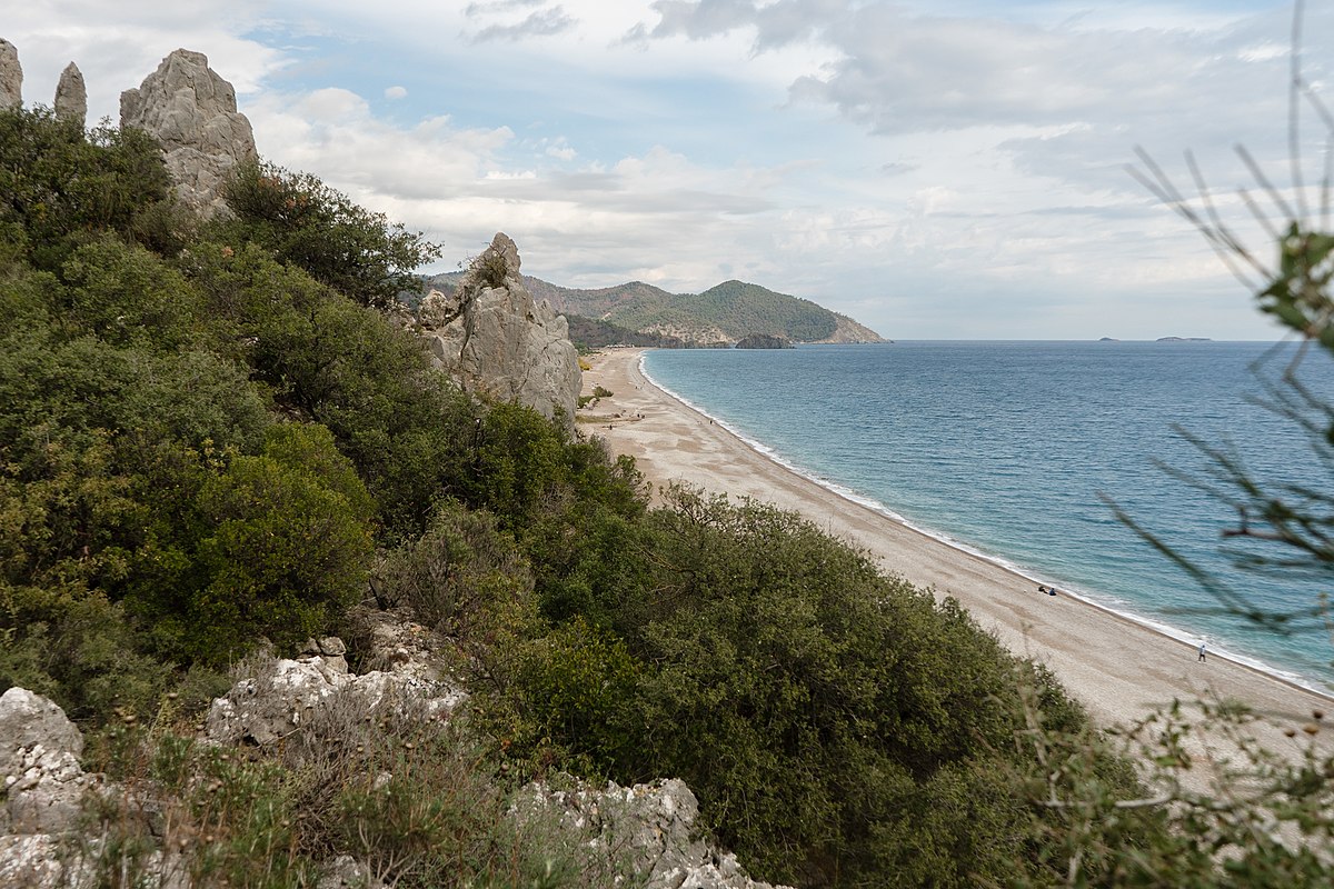 Çıralı Beach seen from Olympos
