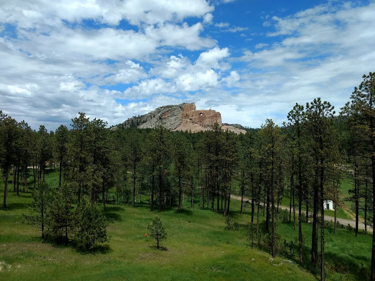 Panoramic view of Crazy Horse Memorial
