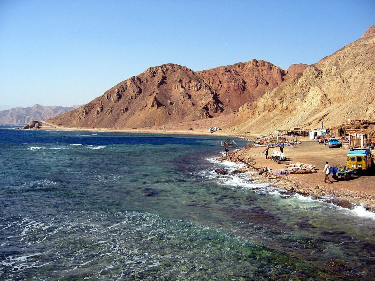 Diving place "Blue Hole" at Dahab, Egypt