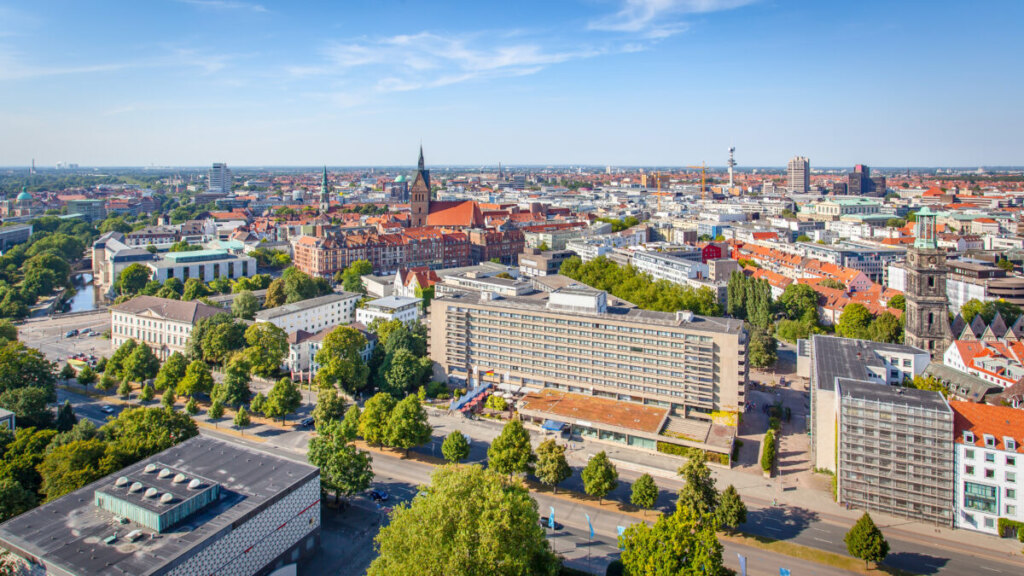 Aerial view of Hanover, Germany