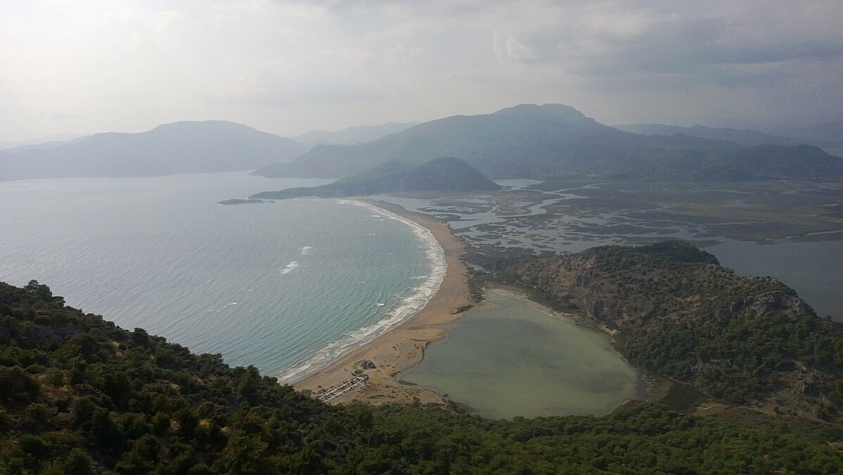  View of the İztuzu Beach in Turkey.