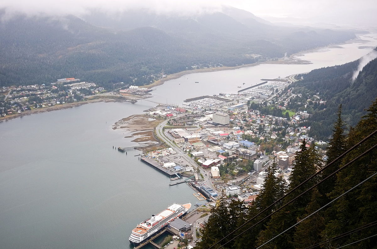 Aerial view of Downtown Juneau