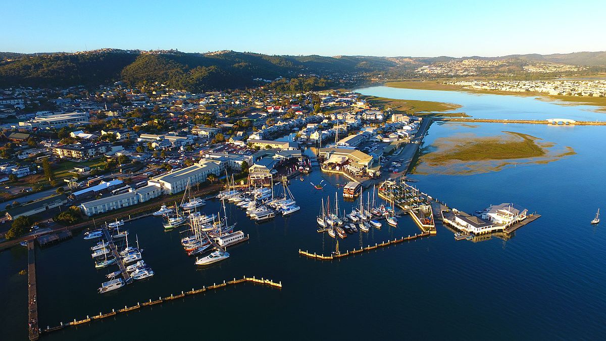 Aerial View of the knysna waterfront