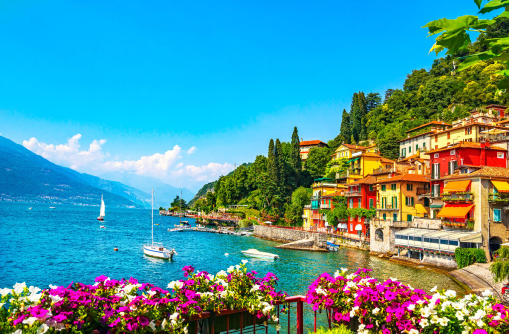 Lake Como and the Varenna Town in Italy