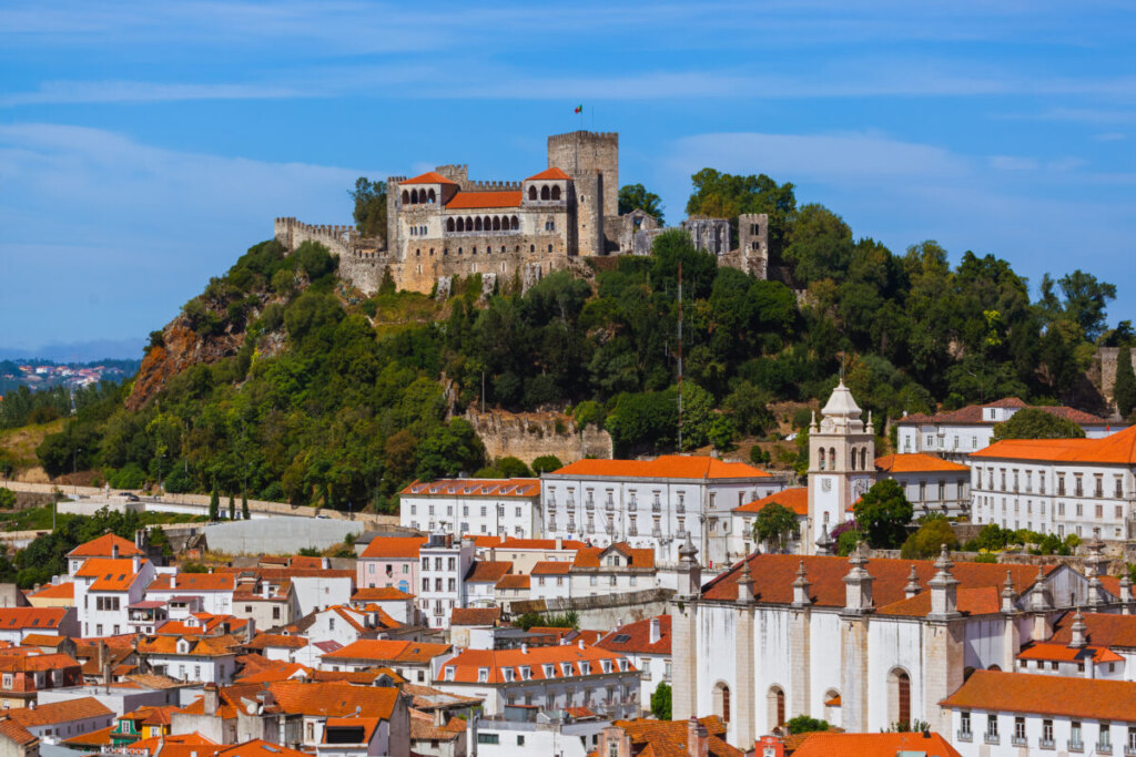 Castelo de Leiria and Leiria, Portugal Cityscape