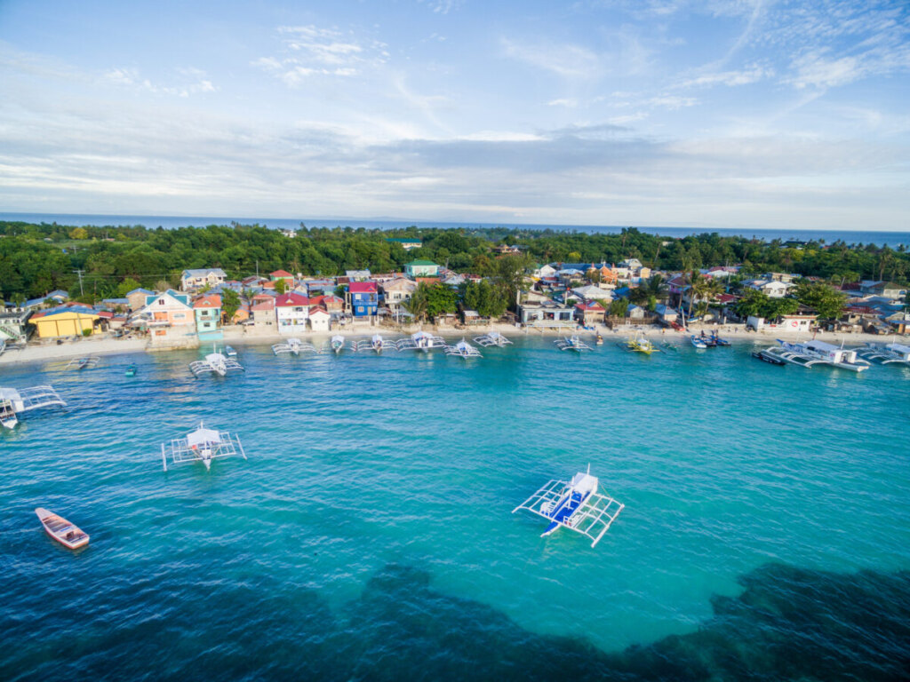 Aerial view of Malapascua Island, Philippines