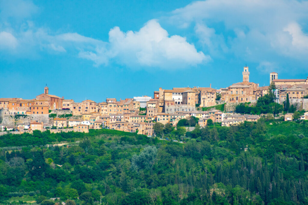 Panoramic view of the Montepulciano town in Italy