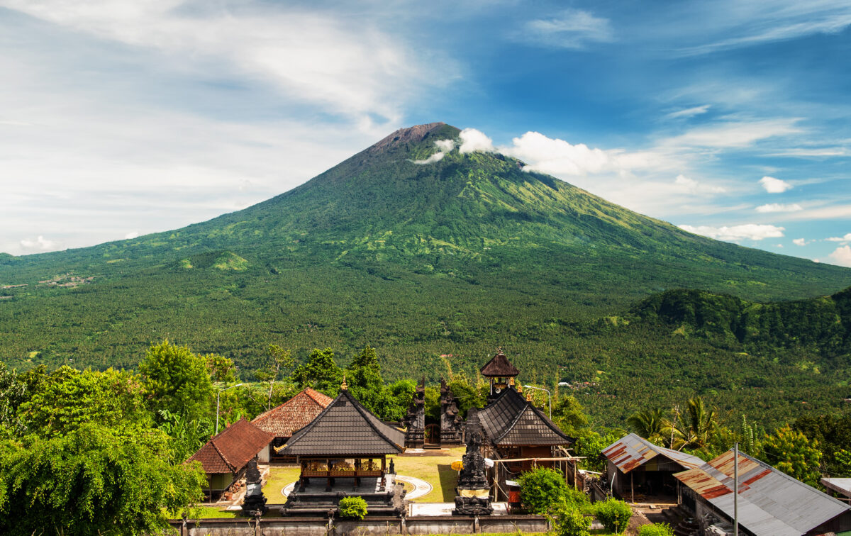 Mount Agung view from Lempuyang Temple