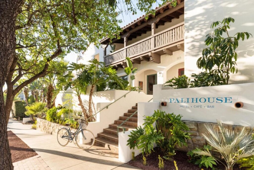 Exterior and entrance of the Palihouse Santa Barbara