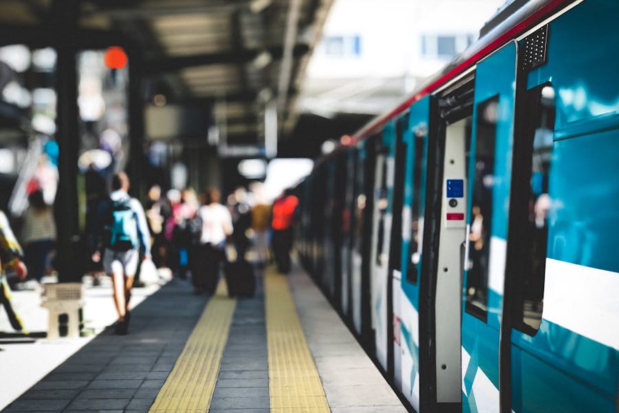 People Walking on Train Station