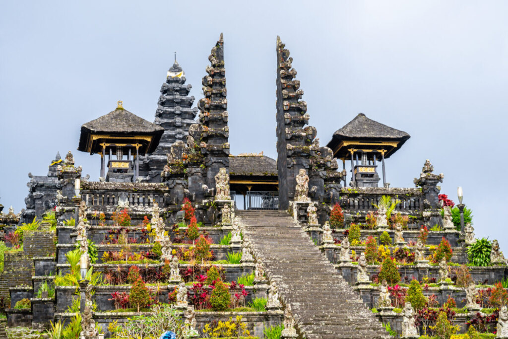 Views of Pura Besakih complex in Bali, Indonesia