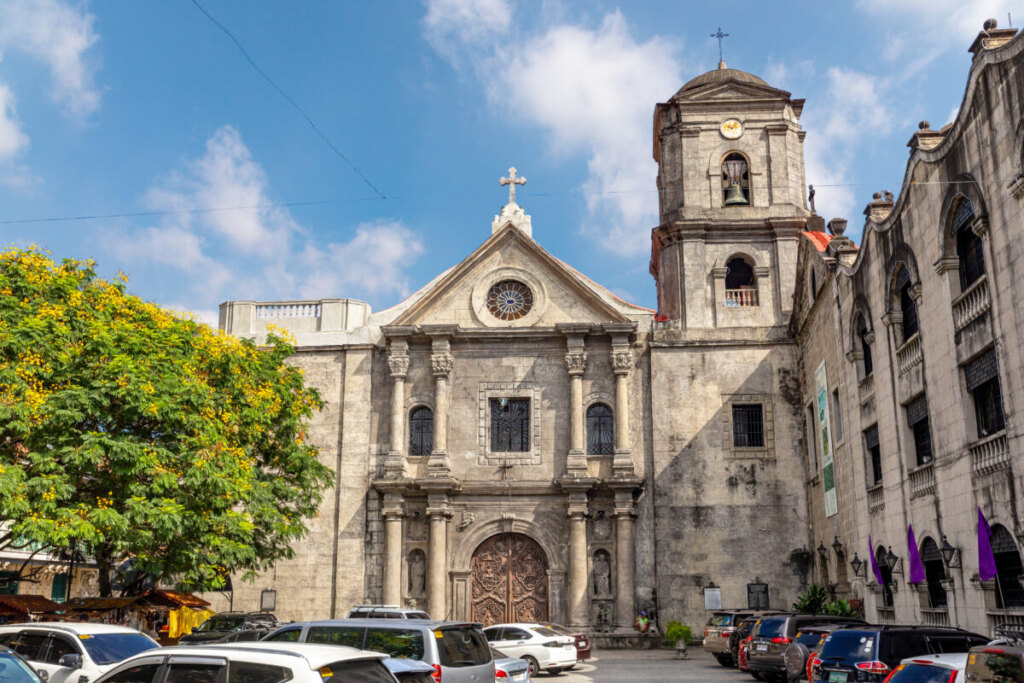 Exterior of San Agustin Church in Manila, Philippines