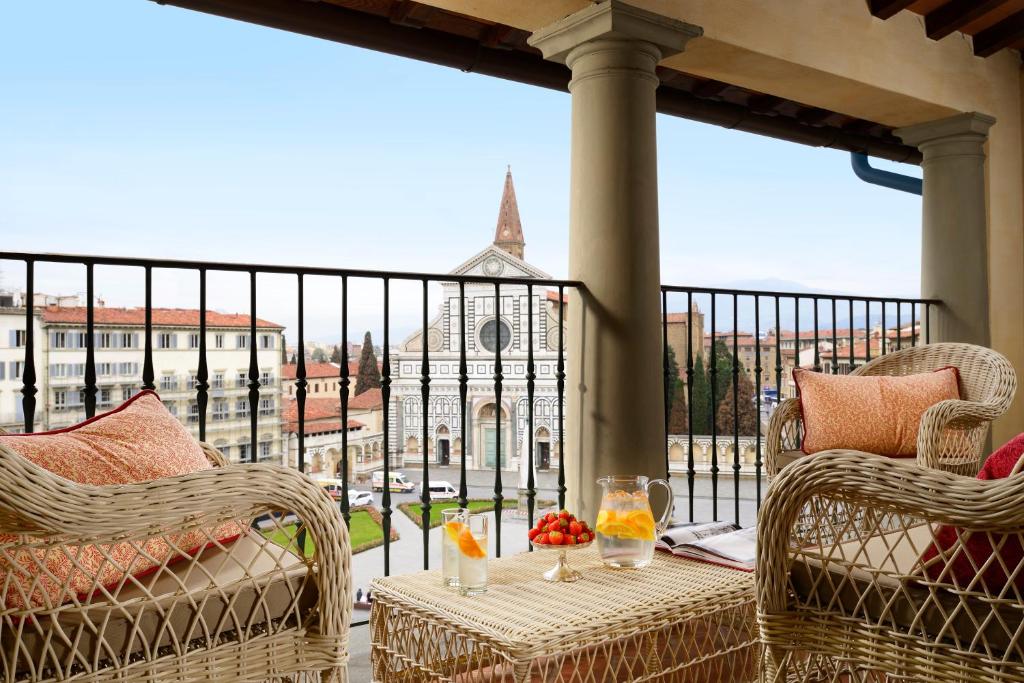 Patio of a room at the Santa Maria Novella in Florence, Italy
