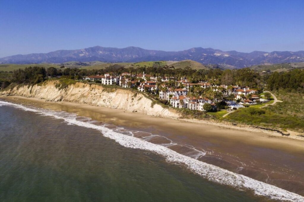 Aerial and ocean view of the The Ritz-Carlton Bacara, Santa Barbara